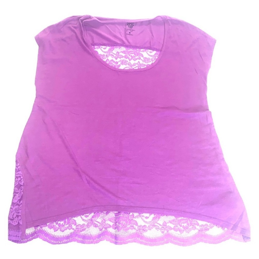Jessica Simpson | Purple Lace Back Top Medium